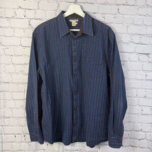 Carbon 2 Cobalt Blue Brown Checked Cotton Button down Size XL
